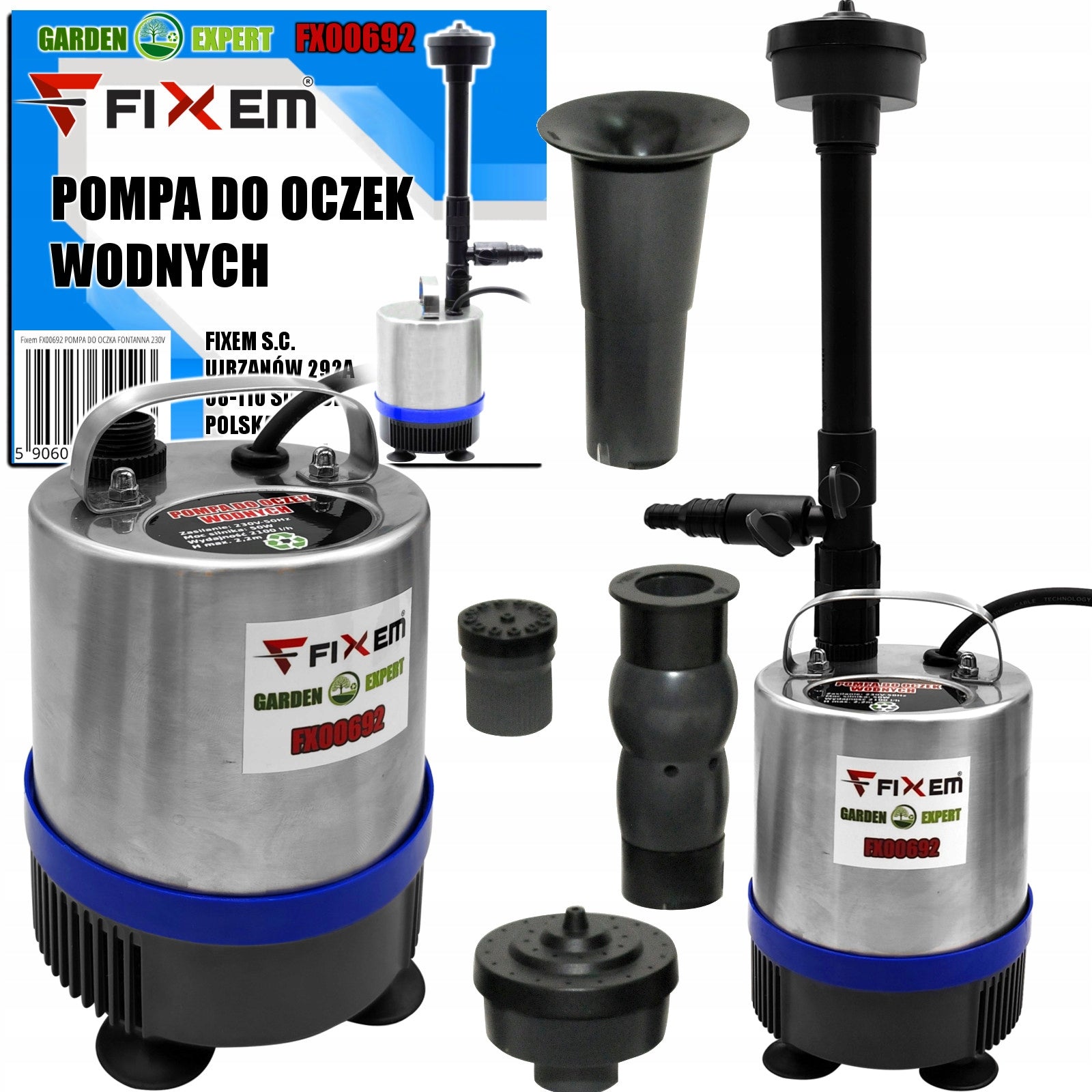 FOR POND ELECTRIC FOUNTAIN 230V FOR GARDEN WATER SYSTEM