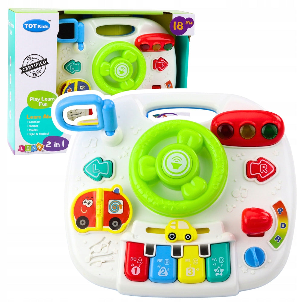 FOR THE YOUNGEST2IN1 EDUCATIONAL TABLE LIGHT STEERING WHEEL
