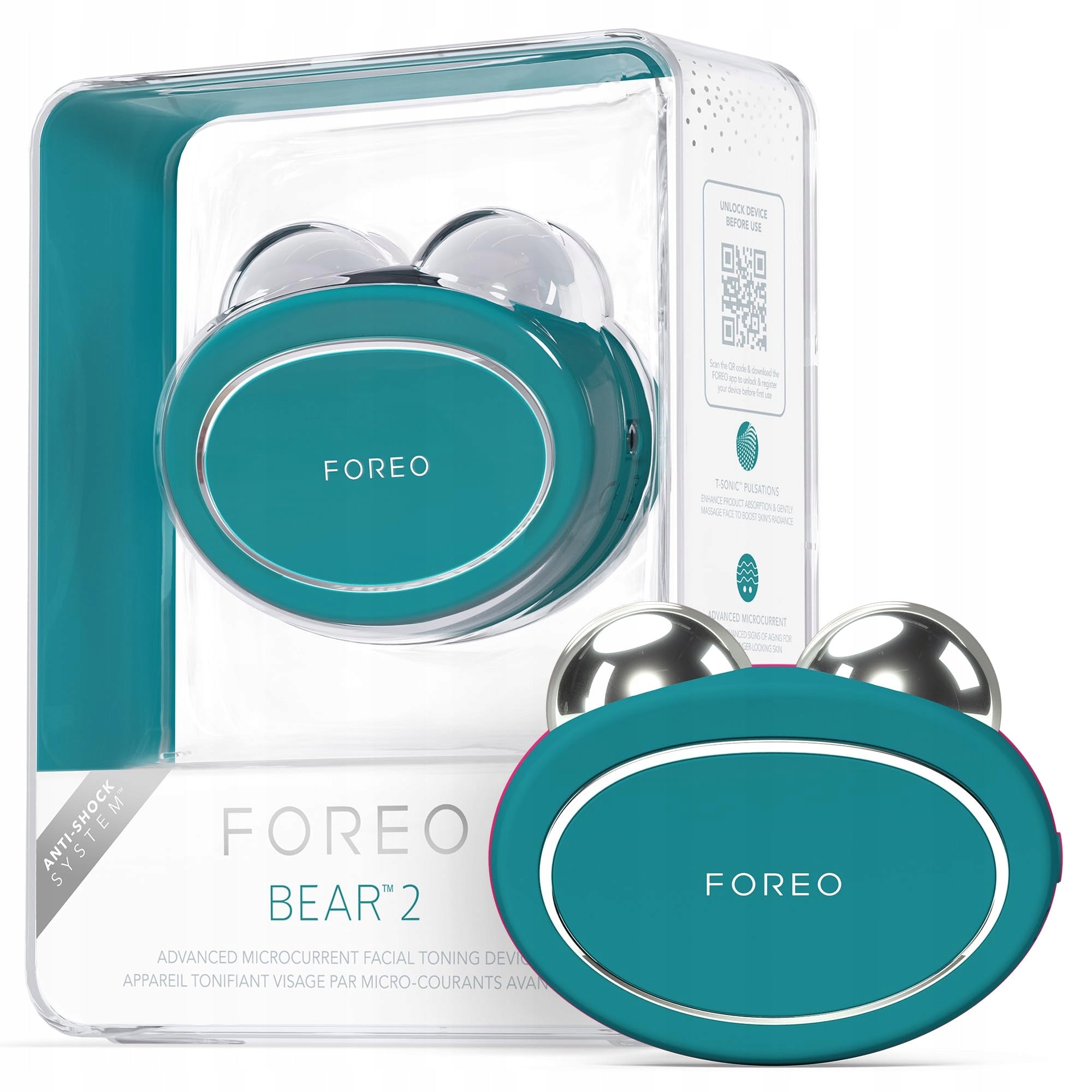 FOREO Bear 2 facial massage device microcurrent lifting toning Packaging status original