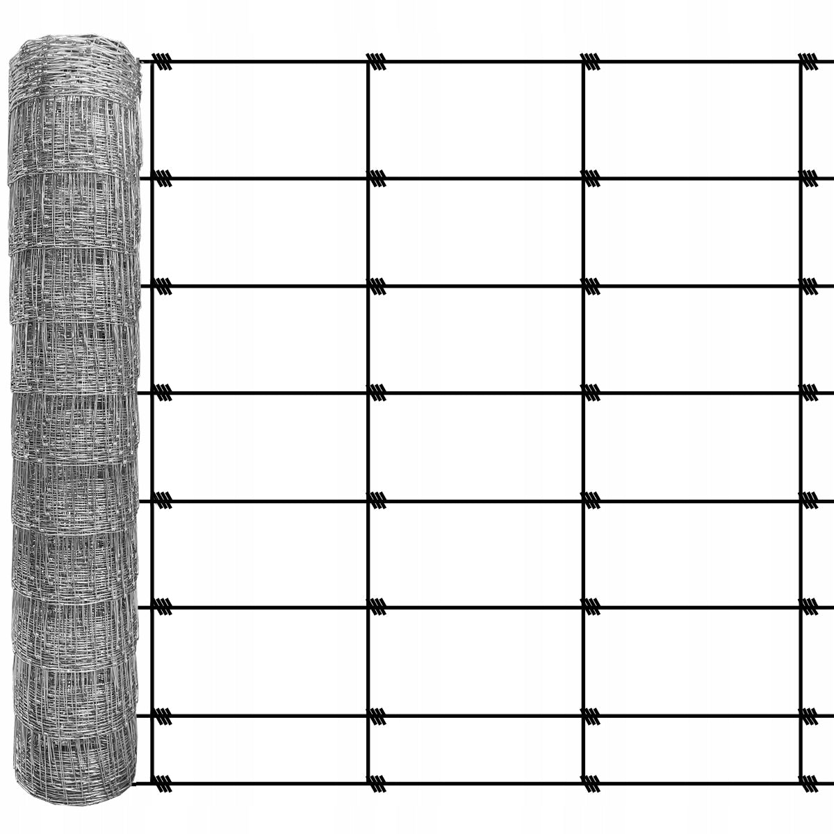 FOREST MESH 100/8/30 L roll 50m GALVANIZED hare roe deer boar field orchard forest