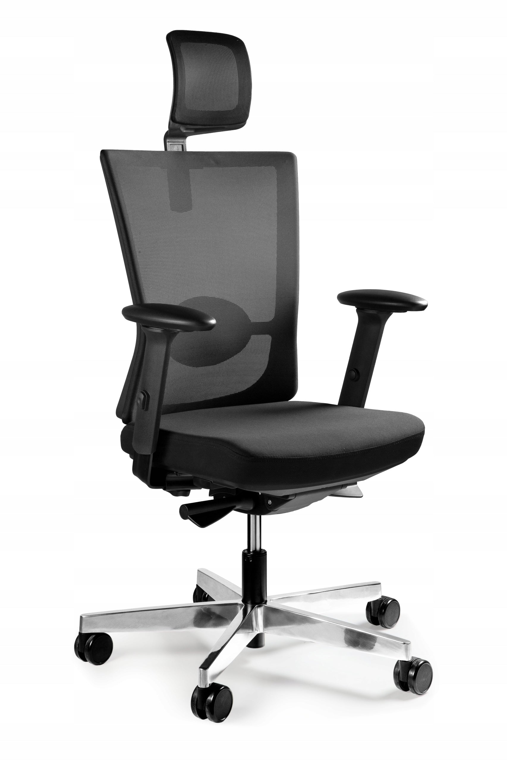 FORTE Office Chair Black Swivel Mesh Ergonomic Fabric