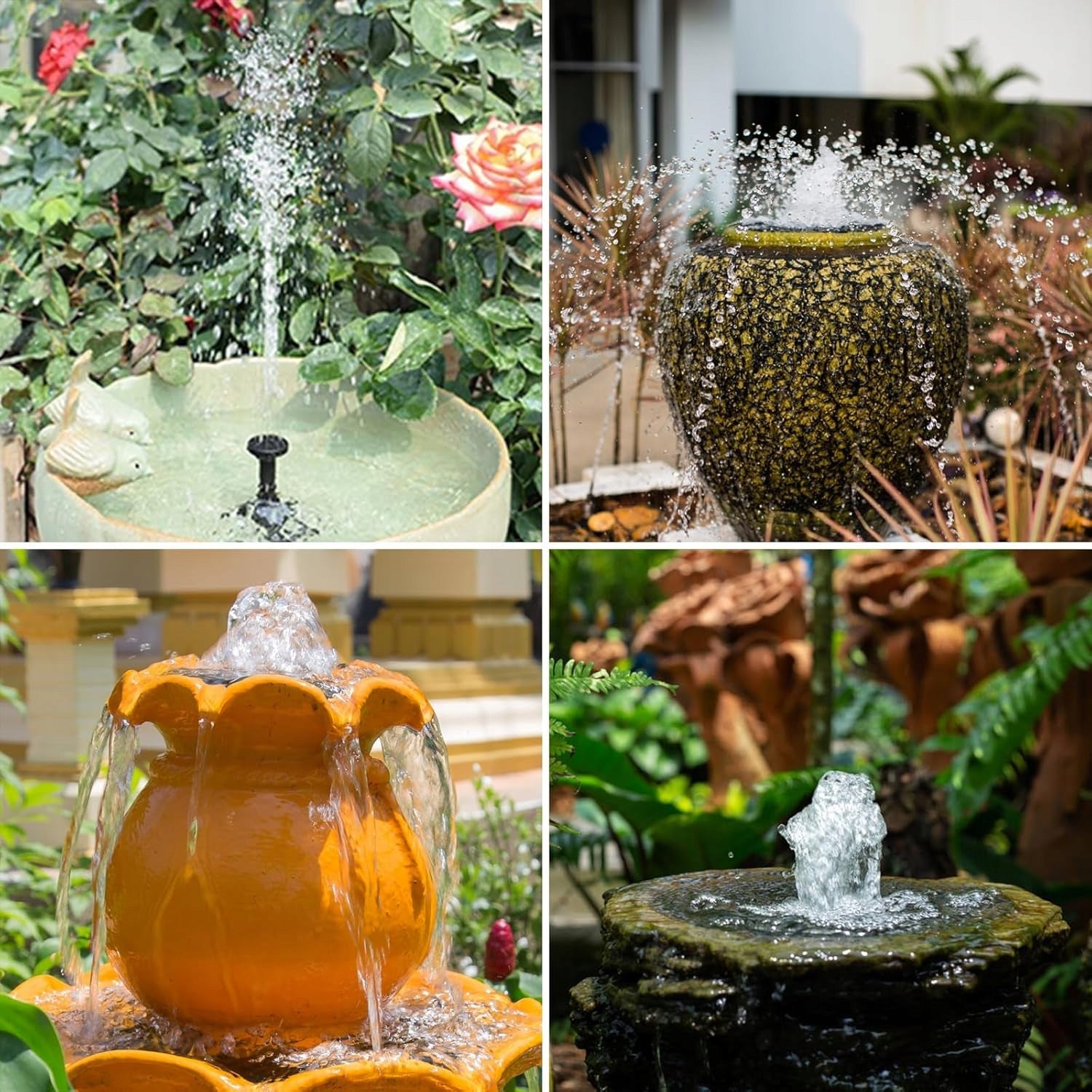 FOUNTAIN PUMP SOLAR FOUNTAIN 8 WATER NOZZLES 60CM 190L/H GARDEN EAN (GTIN) 6942422641420