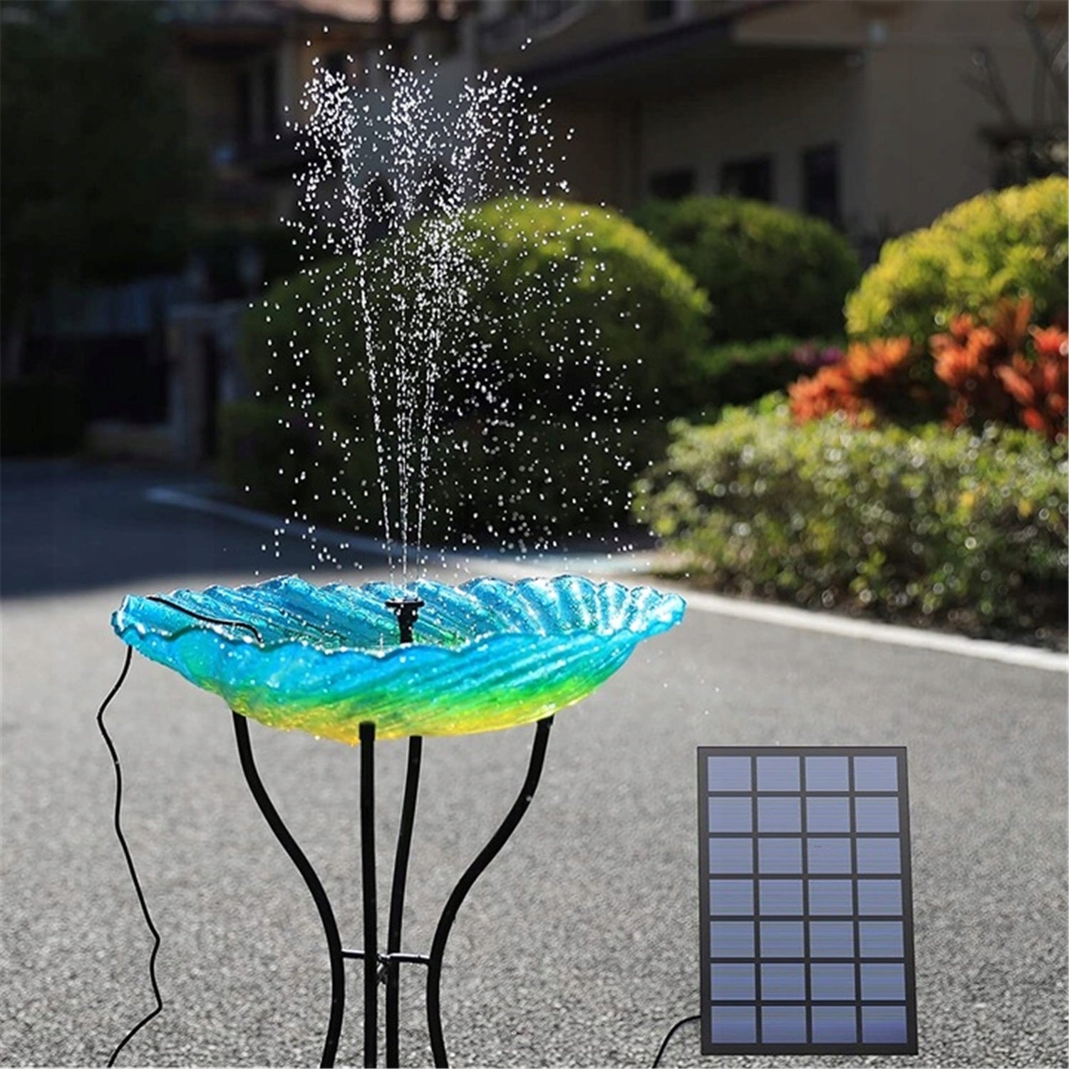 FOUNTAIN PUMP SOLAR FOUNTAIN 8 WATER NOZZLES 60CM 190L/H GARDEN Pump capacity l/h Do 500 l/h
