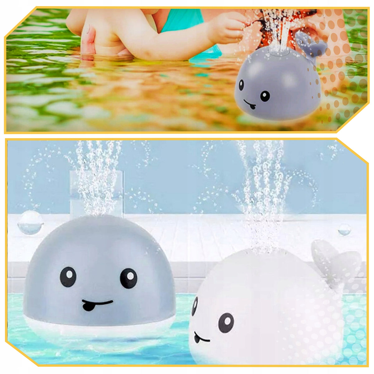 FOUNTAIN WATER BATH TOY SQUIRTING WHALE GLOWING Manufacturer code ZABAWKA KĄPIELI WANNY + Wieloryb FONTANNA LED