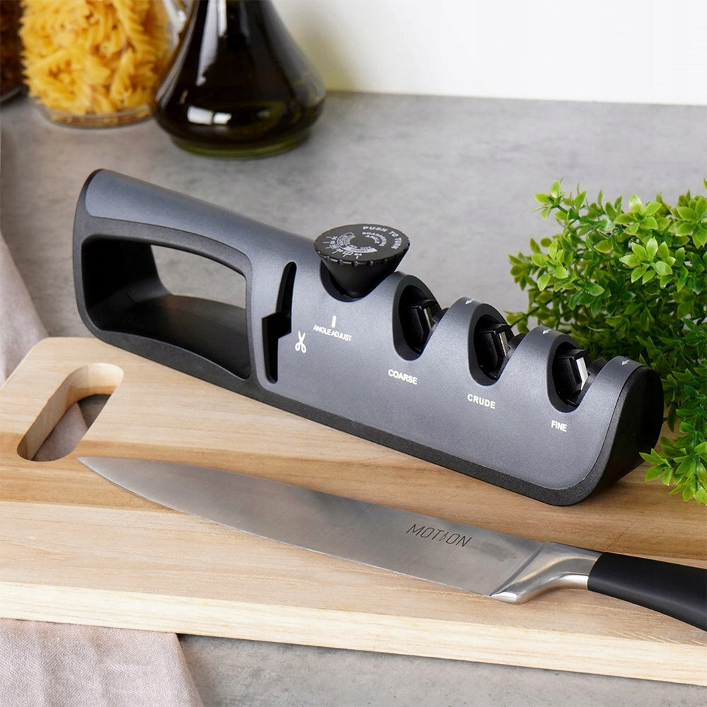 FOUR-PHASE kitchen sharpener for scissors knife tilt angle adjustment Packaging status original