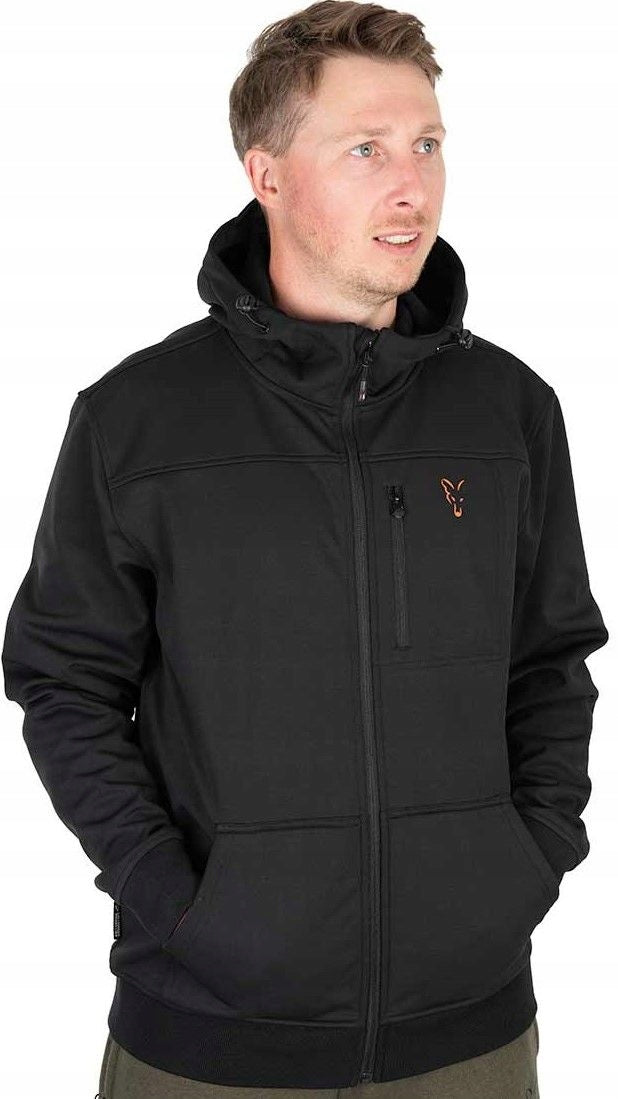 FOX COLLECTION SOFT SHELL JACKET BLACK ORANGE M Brand Fox