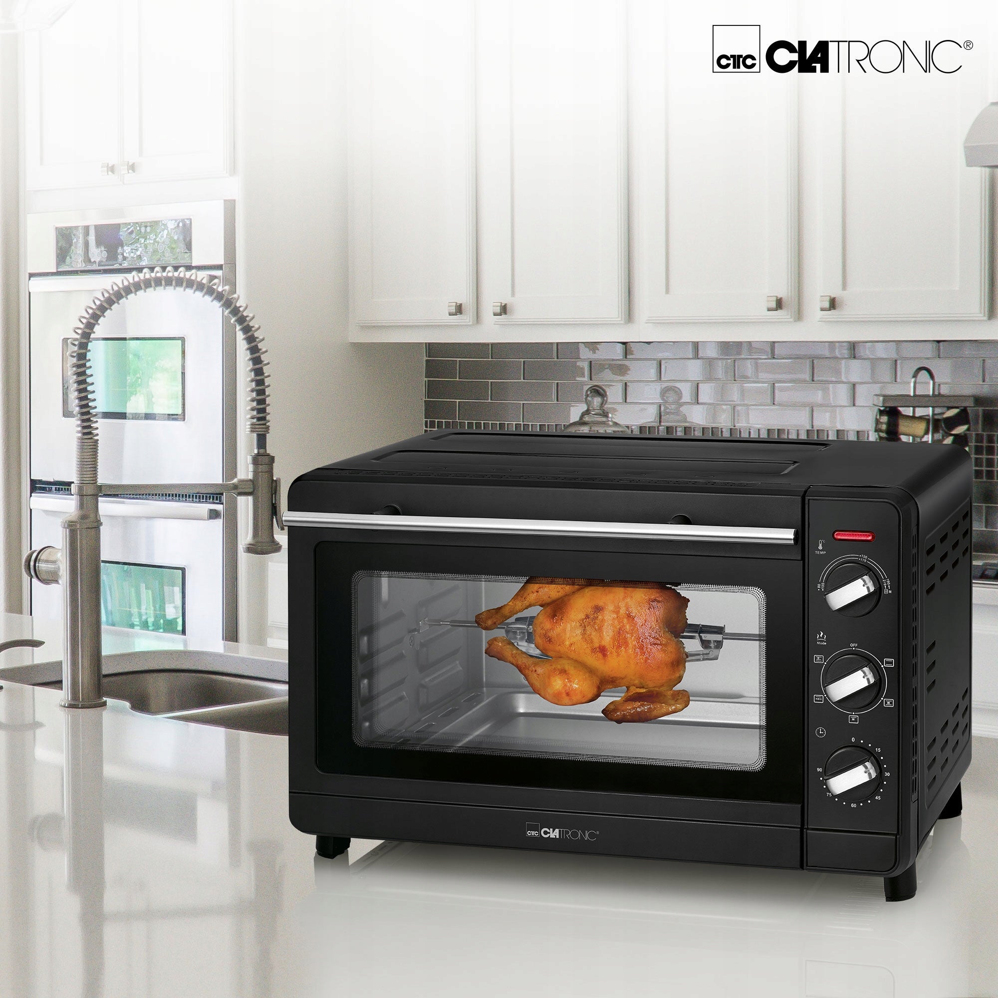 FREESTANDING MINI ELECTRIC MULTIFUNCTION OVEN 1500W GRILL 30L GRILL Dominant color black