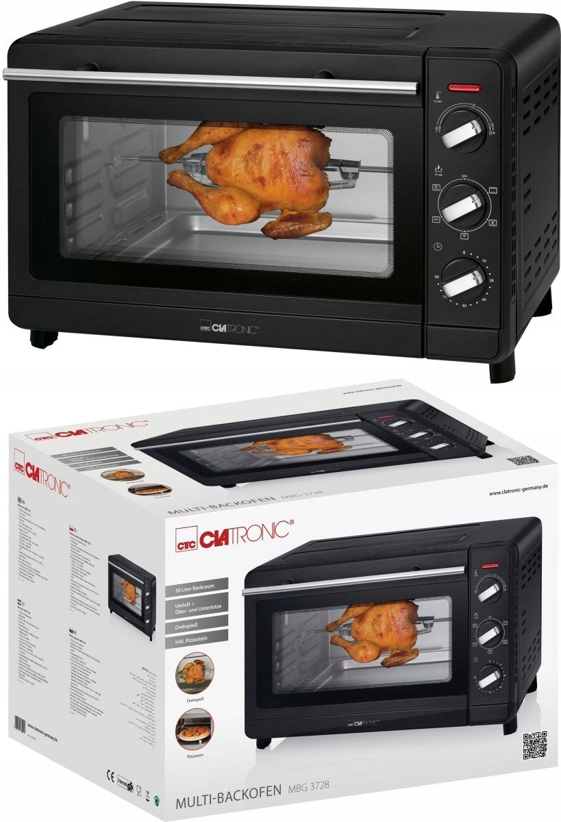 FREESTANDING MINI ELECTRIC MULTIFUNCTION OVEN 1500W GRILL 30L GRILL
