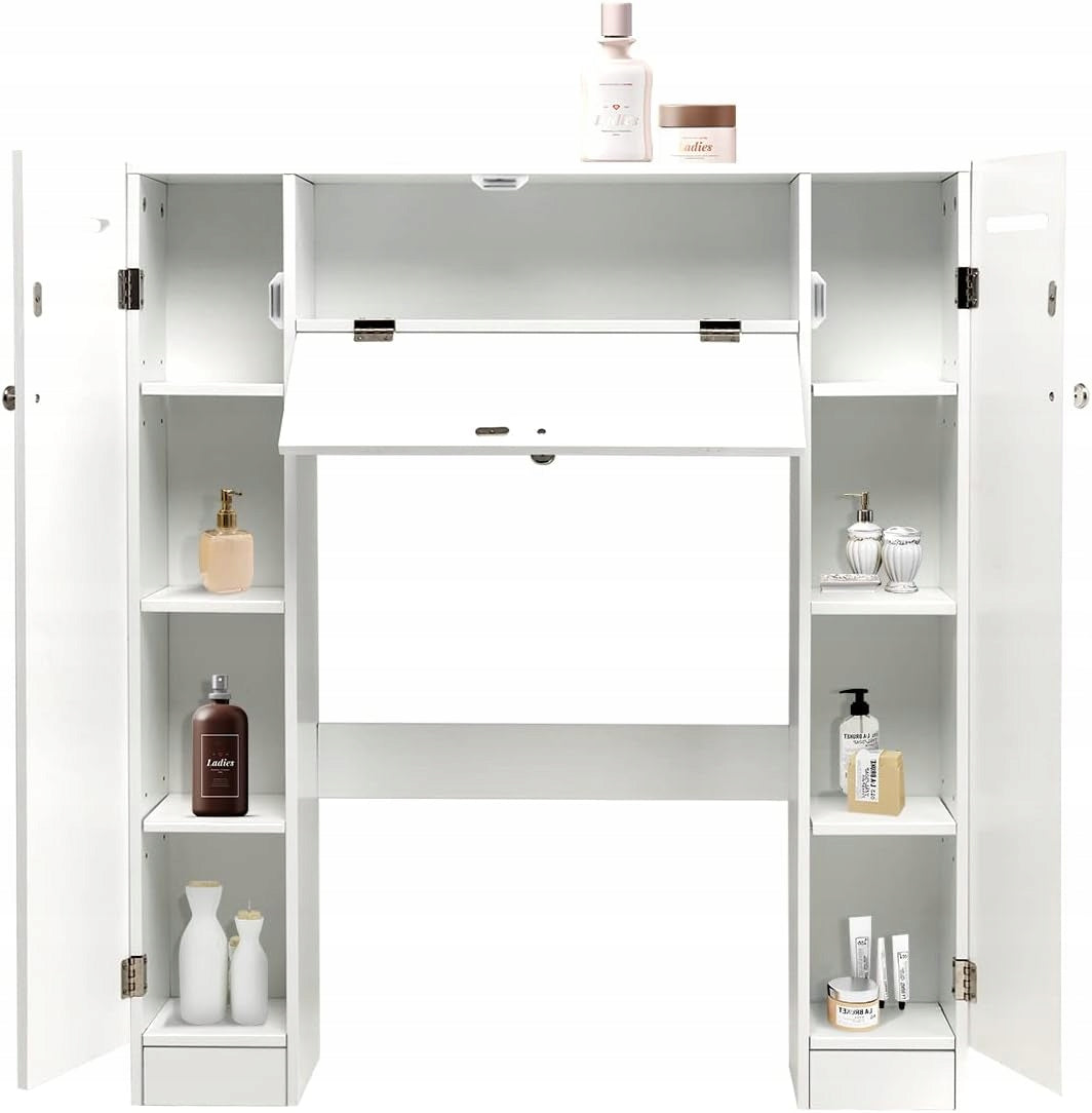 FREESTANDING TOILET BATHROOM CABINET ELEGANT STABLE OVER TOILET SHELL