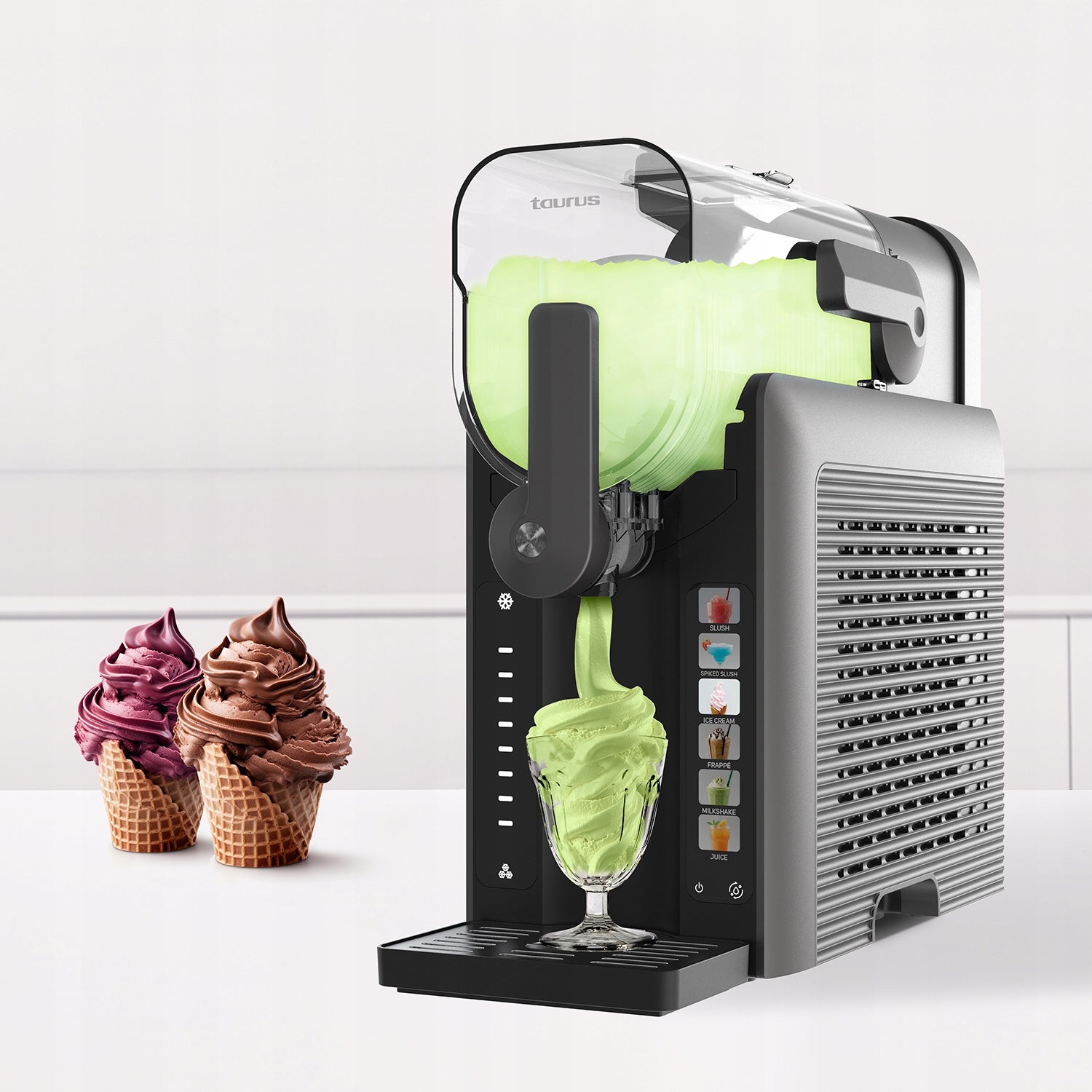 FROZEN BEVERAGE SLUSHY MACHINE 2,6L 6 MODES AUTOMATIC CLEANING Dominant color black
