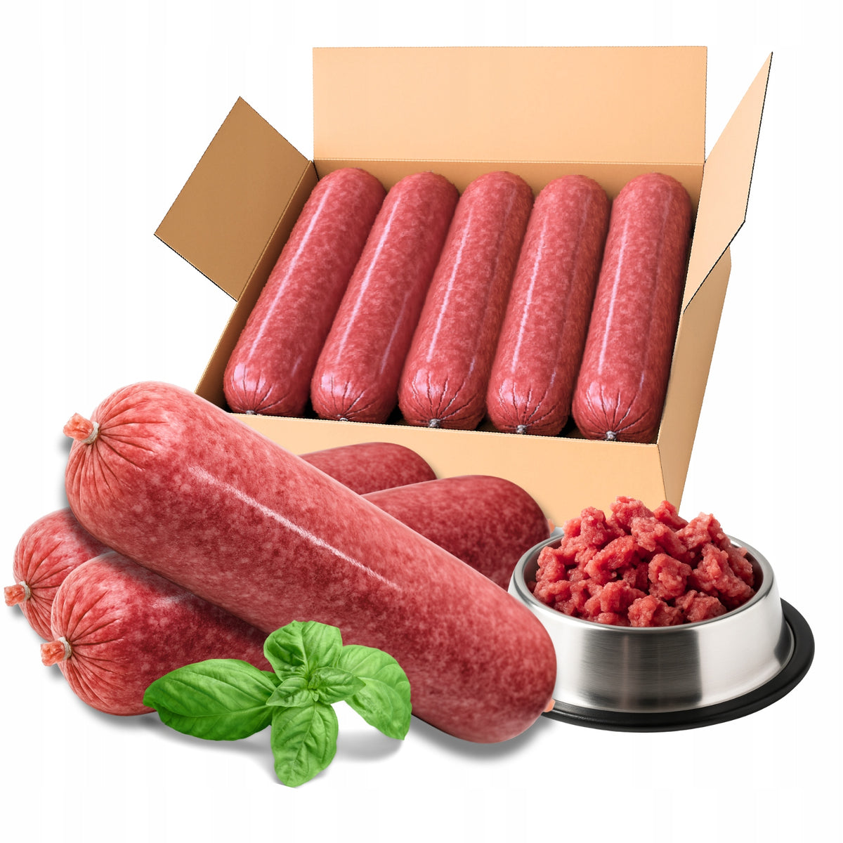 FROZEN MEAT FOR DOGS 100% BEEF bar 10kg Dyzio barf beef food