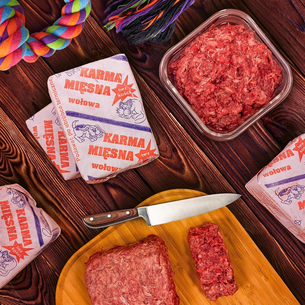 FROZEN MEAT for dog PREMIUM beef 10kg BARF raw Dyzio beef feed Packaging status original