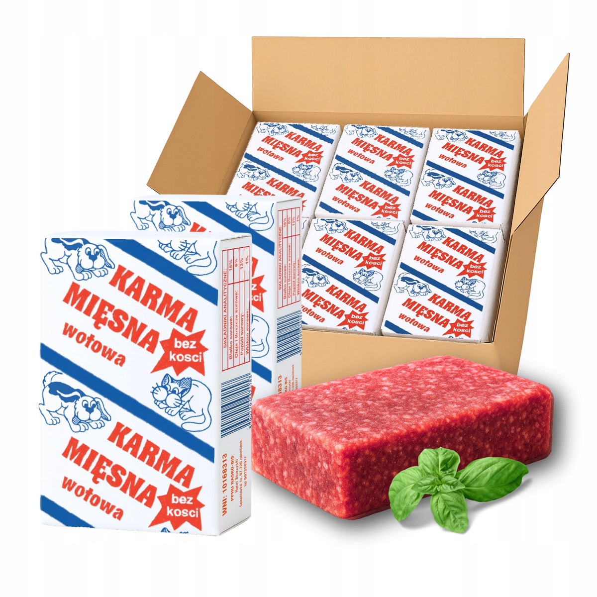 FROZEN MEAT for dog PREMIUM beef 10kg BARF raw Dyzio beef feed