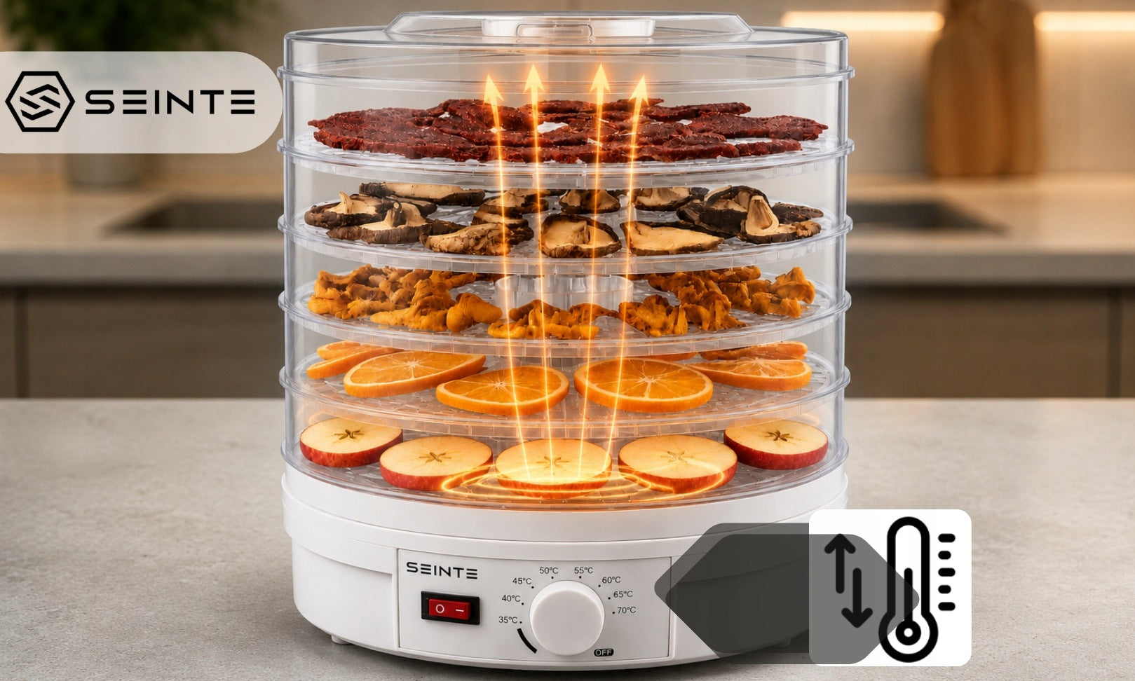 FRUIT AND VEGETABLE HERB MUSHROOM DRYER LARGE 600W STRONG 5 TRAYS ADJUSTABLE Manufacturer code SUSZARKA DO GRZYBÓW PRO 600W