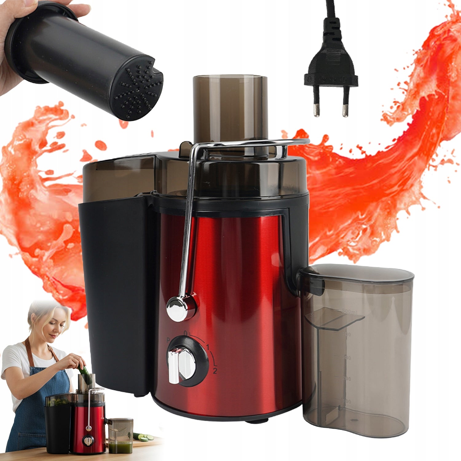 FRUIT AND VEGETABLE JUICER HIGH SPEED JUICER 1L 1000W