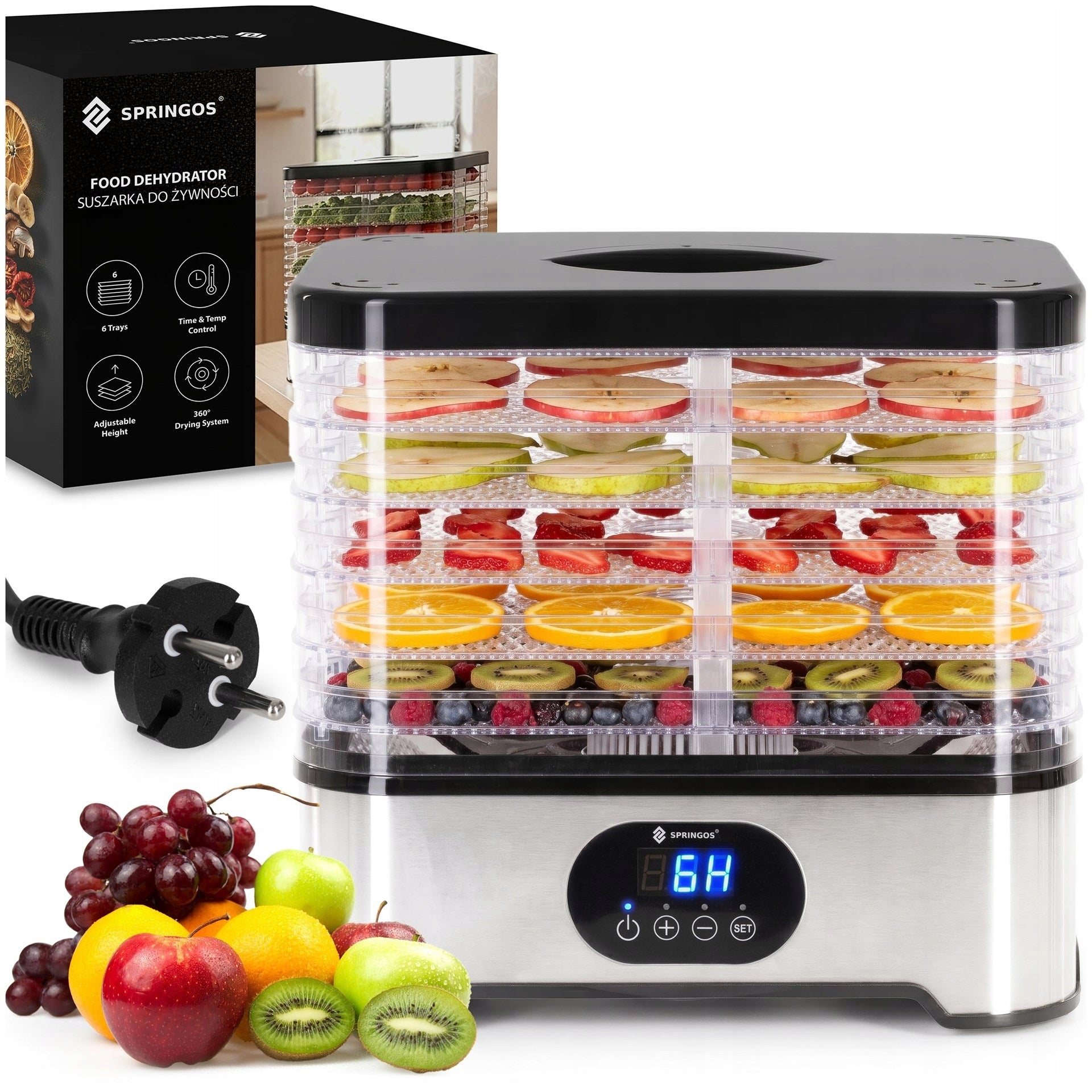 FRUIT MUSHROOM DRYER FOOD HERBS LARGE 6 LEVELS
