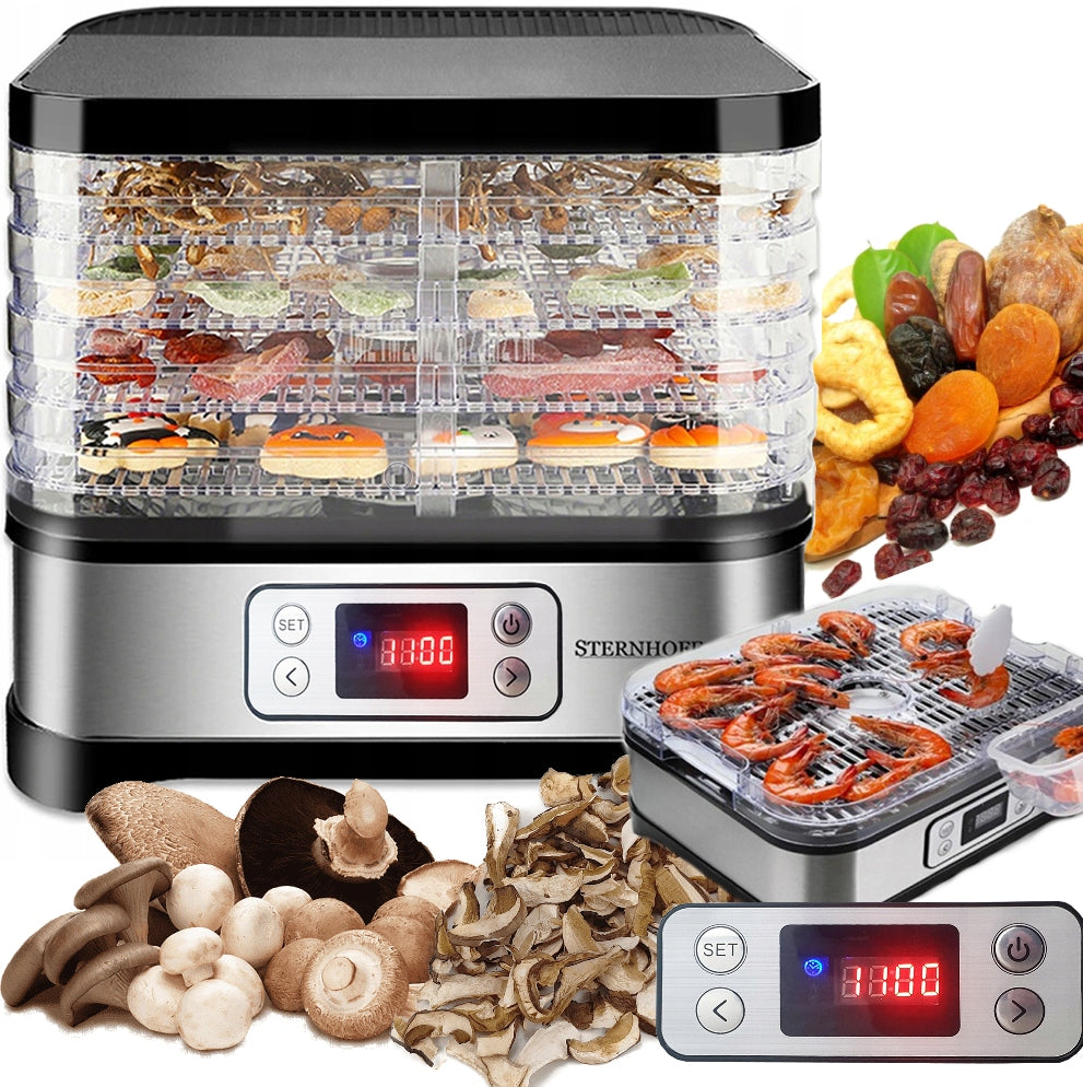 FRUIT MUSHROOM DRYER VEGETABLE HERBS FOOD LARGE 500W 5 SIT ADJUSTMENT