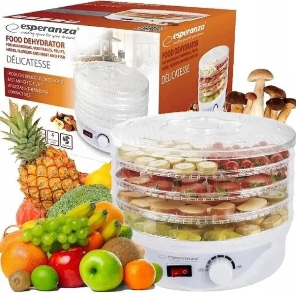 FRUIT MUSHROOM DRYER VEGETABLES FOOD HERBS 250W 4 sieves for drying