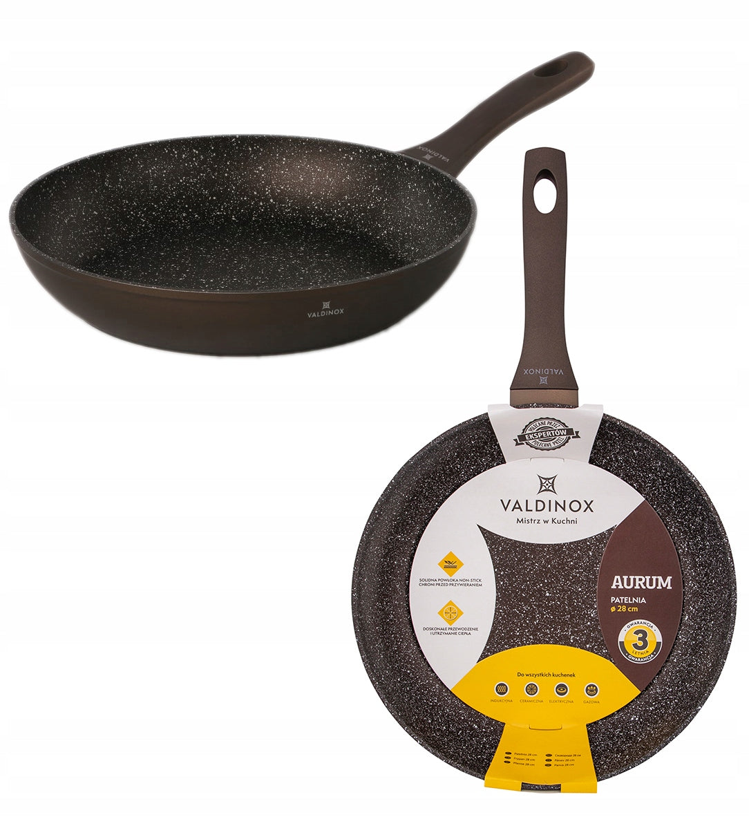 FRYING PAN VALDINOX AURUM 24 CM GAS INDUCTION NON-STICK SOLID