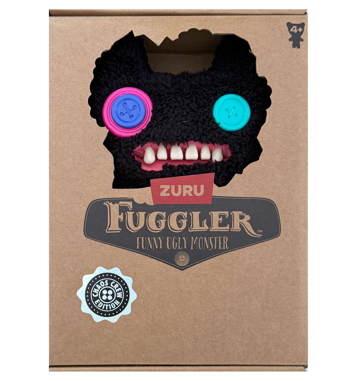 FUGGLER ZURU Funny Ugly Monster CHAOS CREW Plush Toy Monster Teeth Packaging status original