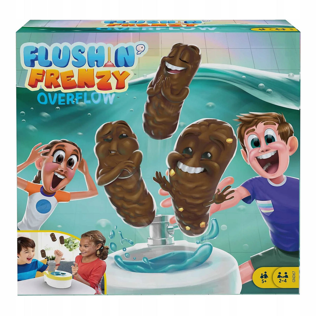 FUN ARCADE GAME CLOGGED TOILET flying poop, game for kids +5 Packaging status original