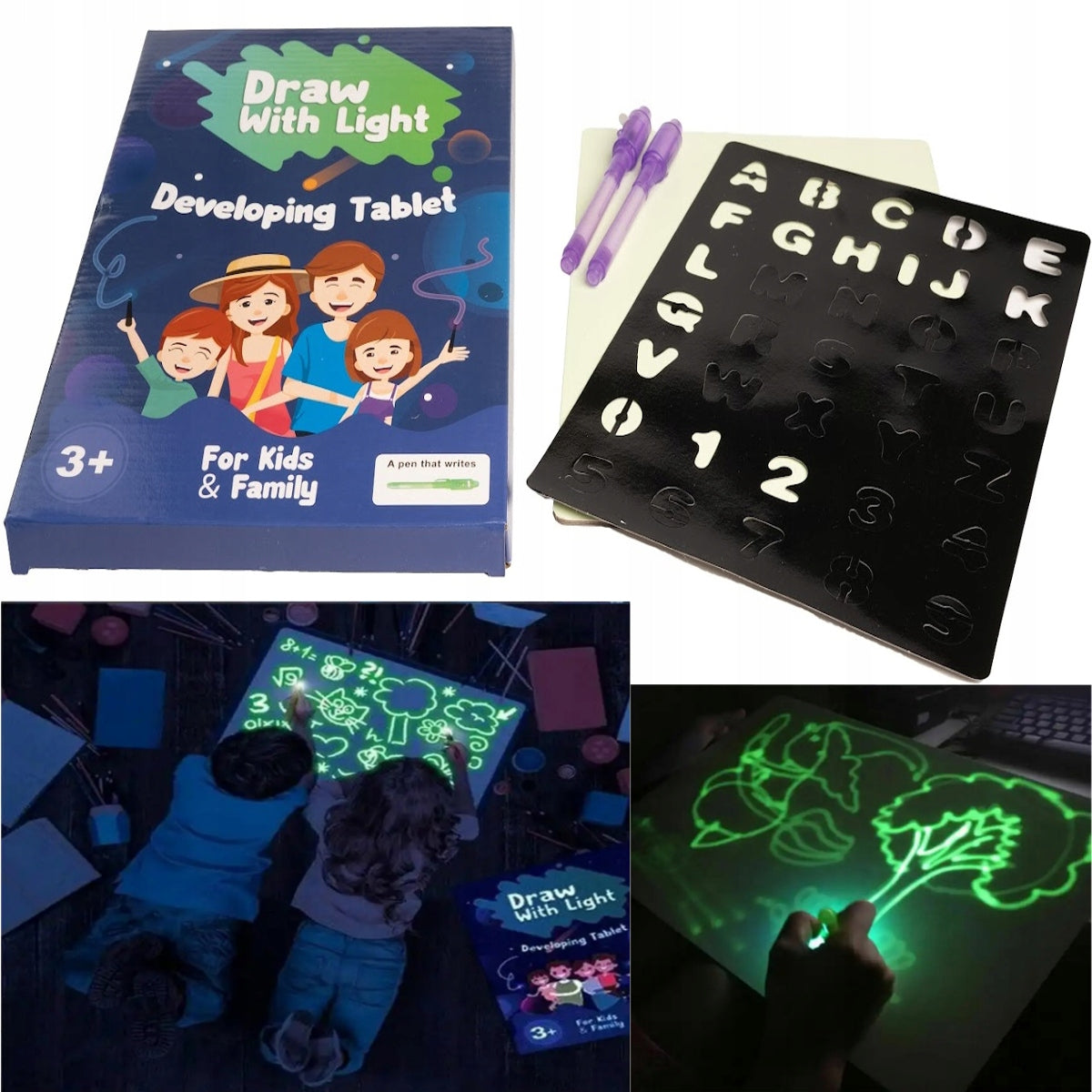 FUN GIFT CHILD PAINTING DRAWING LIGHT Magic 2 PENS