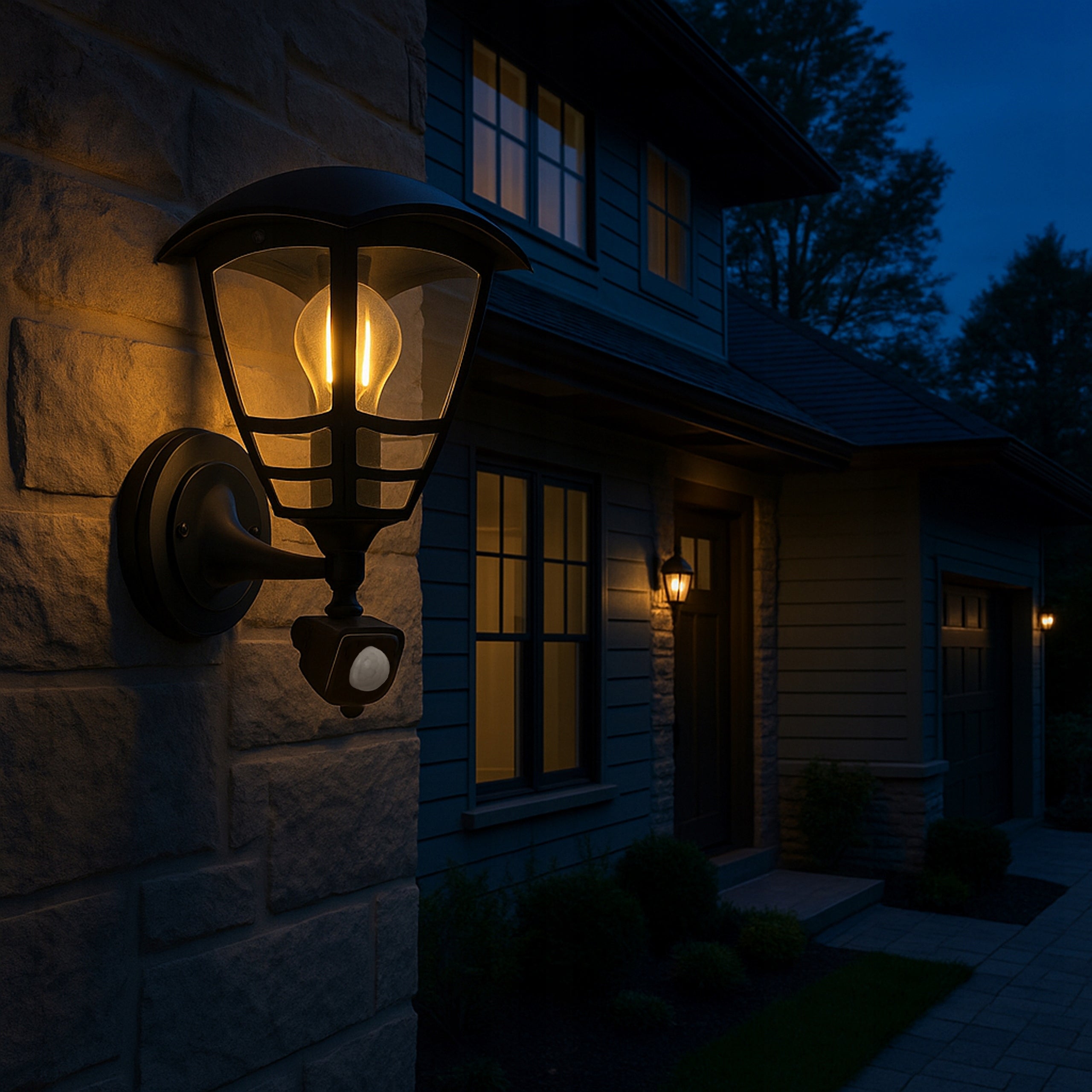 Facade Lamp Garden Wall Lamp Outdoor Twilight Motion Sensor For E27 Packaging status original