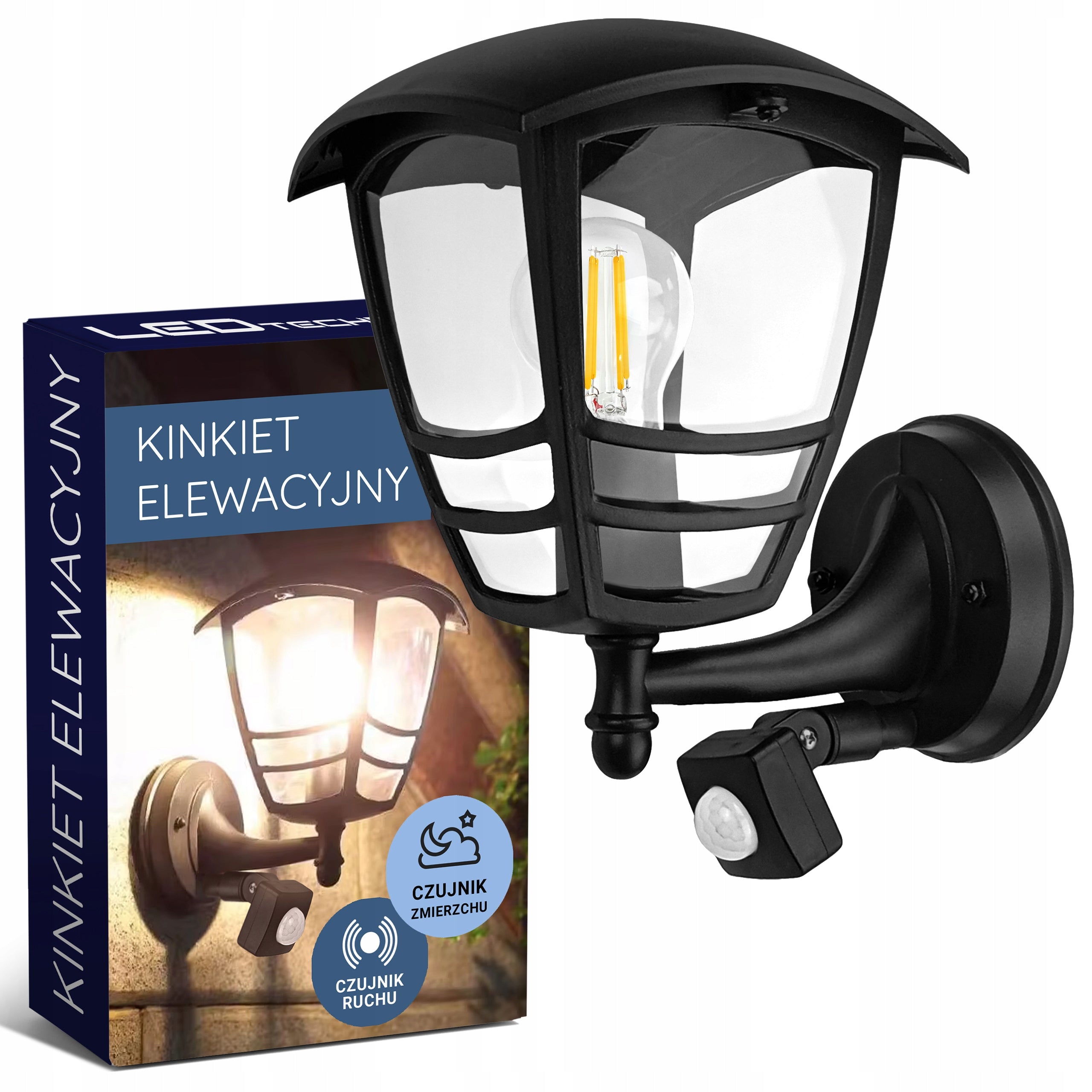 Facade Lamp Garden Wall Lamp Outdoor Twilight Motion Sensor For E27