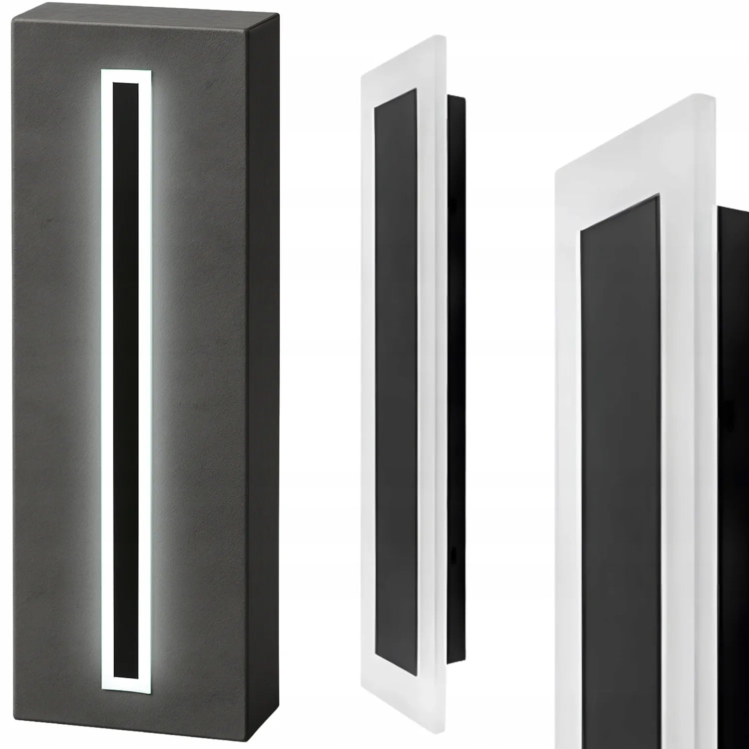 Facade Lamp Wall Lamp LED Strong 120cm 24W IP65 Black Modern Packaging status original