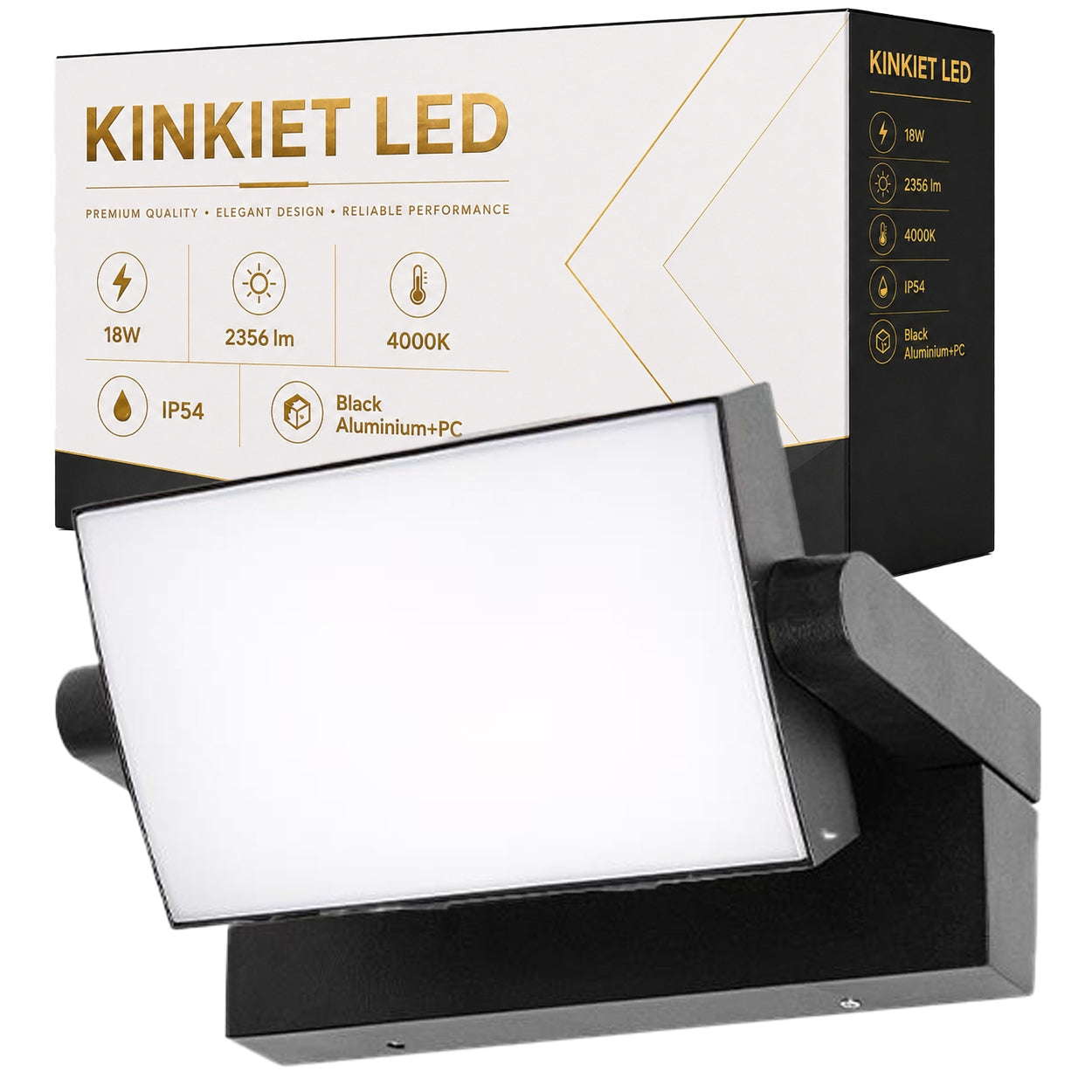 Facade lamp 18W LED outdoor garden wall lamp adjustable IP54 4000K