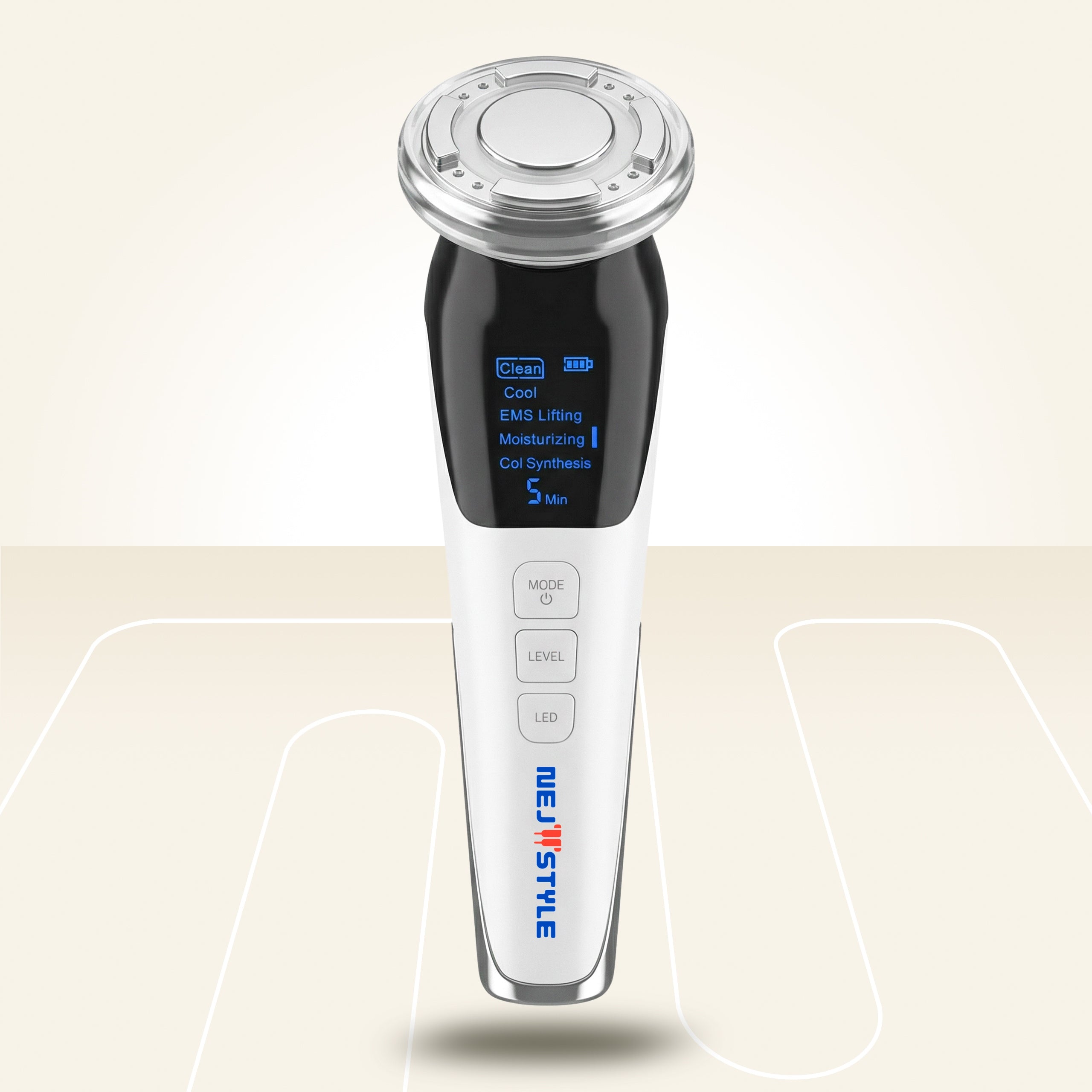 Face Massager EMS MASSAGE Lifting 7in1 NEEDLELESS MESOTHERAPY Ultrasound Packaging status original