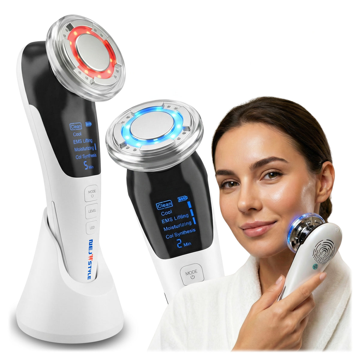 Face Massager EMS MASSAGE Lifting 7in1 NEEDLELESS MESOTHERAPY Ultrasound