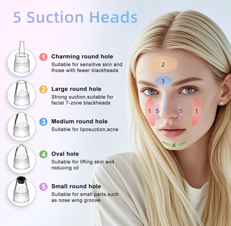 Face Pore Vacuum Cleaner for Blackheads 5 Levels of Suction Brand no brand