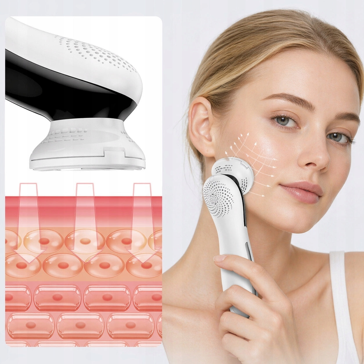 Face massager MAXGROOM 9in1 EMS LED iontophoresis mesotherapy heat cool Manufacturer code 5907769388750