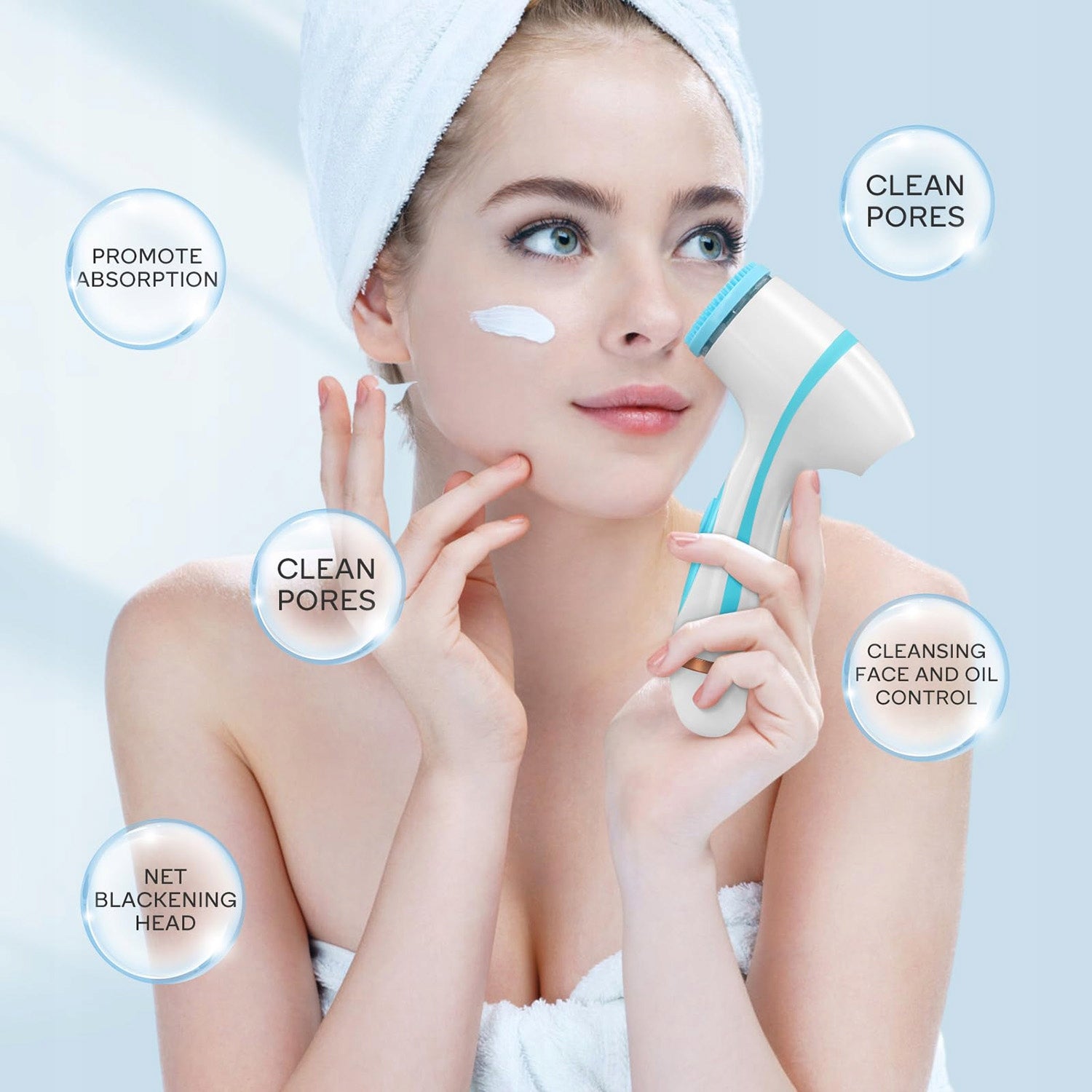 Face wash brush rotary sonic every skin 3in1 Model qjszshyck52964802