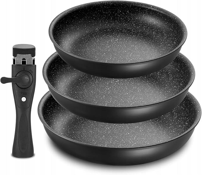 Fadware 4-Piece 20 + 24 + 28 cm Pan Set with Removable Handle