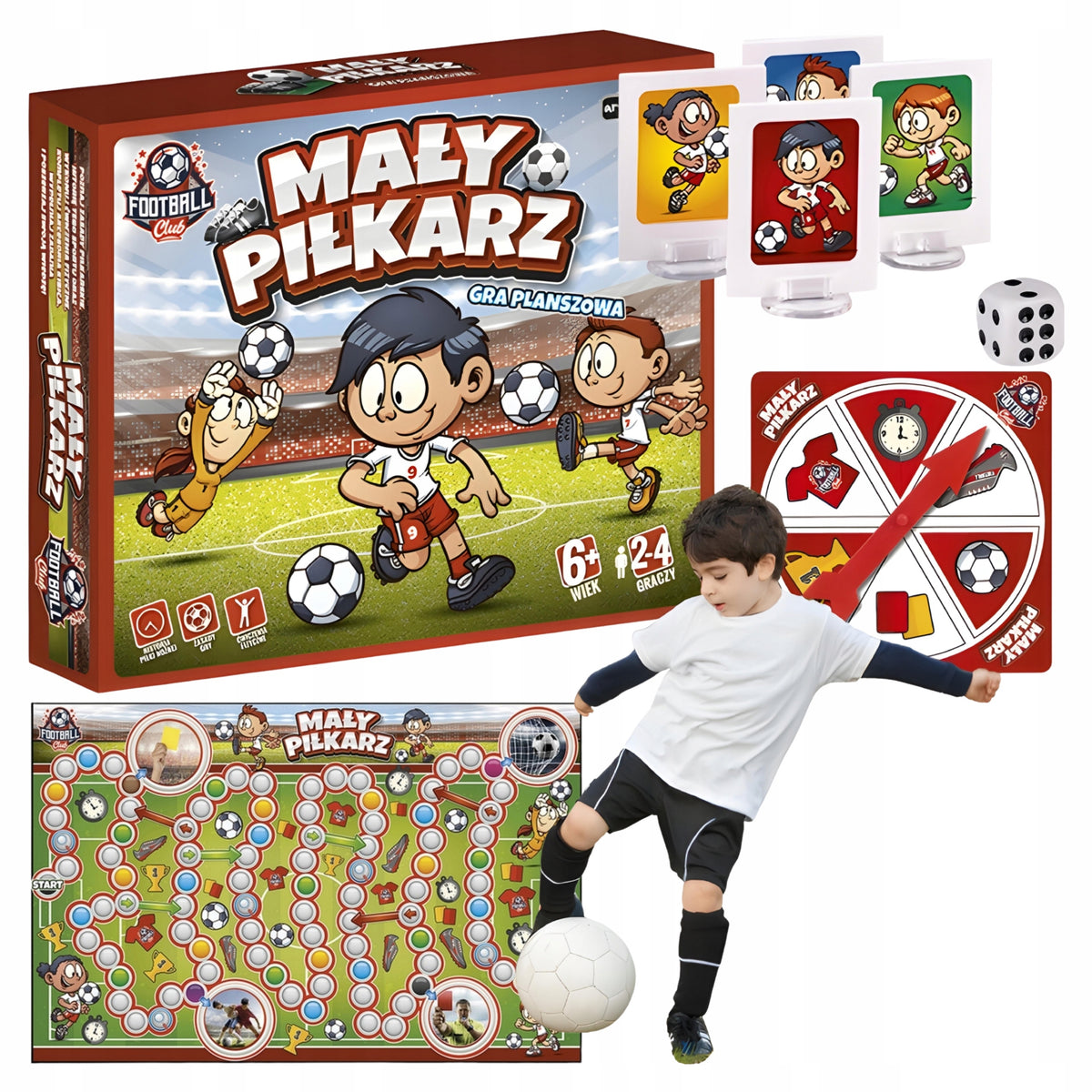 Family board game for boy small football player educational football 6+