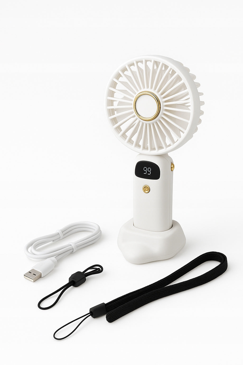 Fan Mini Fan Z9 Handheld Desk Stand Battery 3.7V 5W White