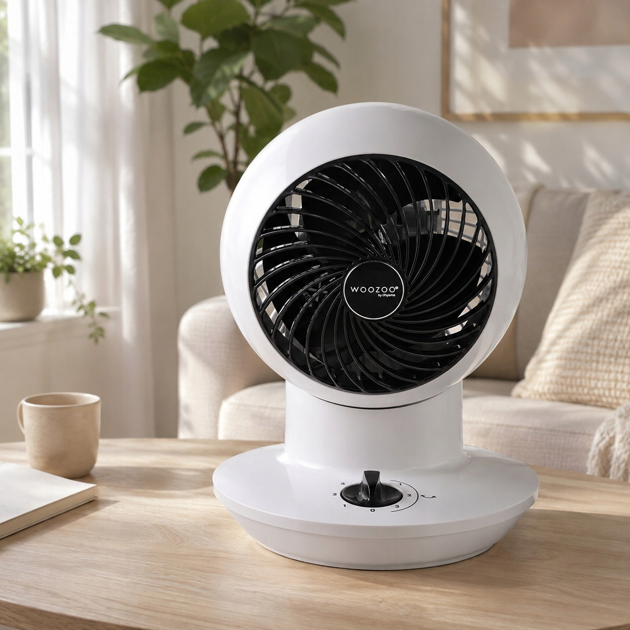 Fan Windmill Desk Circulator Table WooZoo Mini PCF-SMI2 White Brand Woozoo