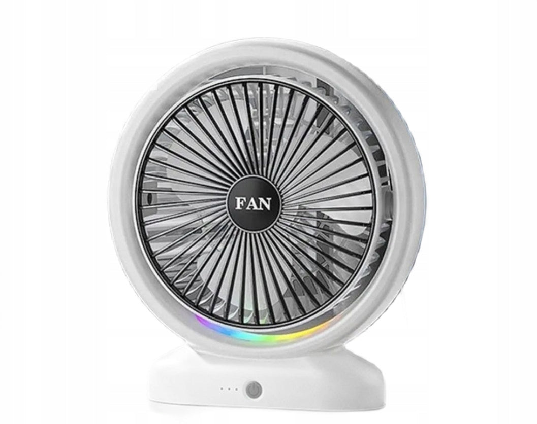 Fan Windmill Desk USB LED Backlight with RGB Rechargeable Battery