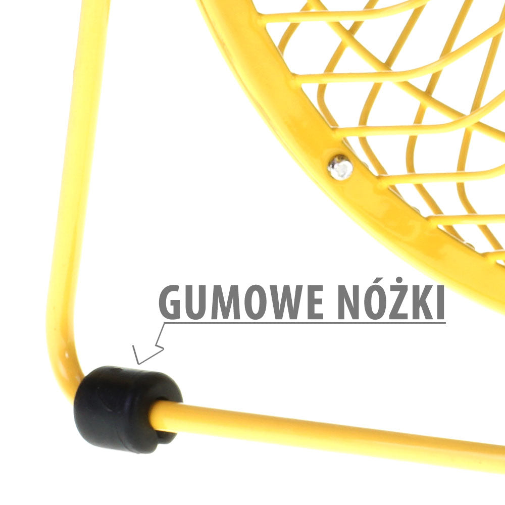 Fan desk fan usb ZEFIR 18 cm yellow EAN (GTIN) 5905003005883