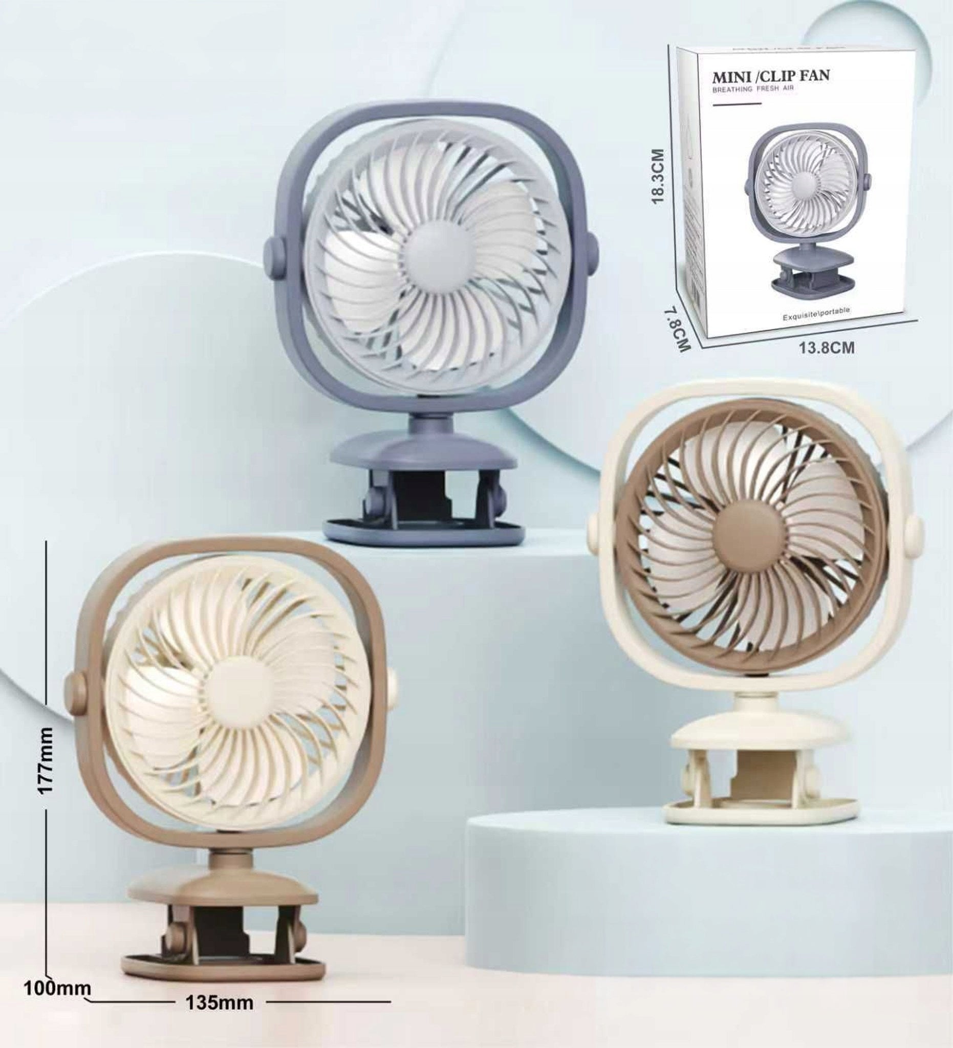 Fan for Clip Windmill Portable USB – 360 Degree, Compact