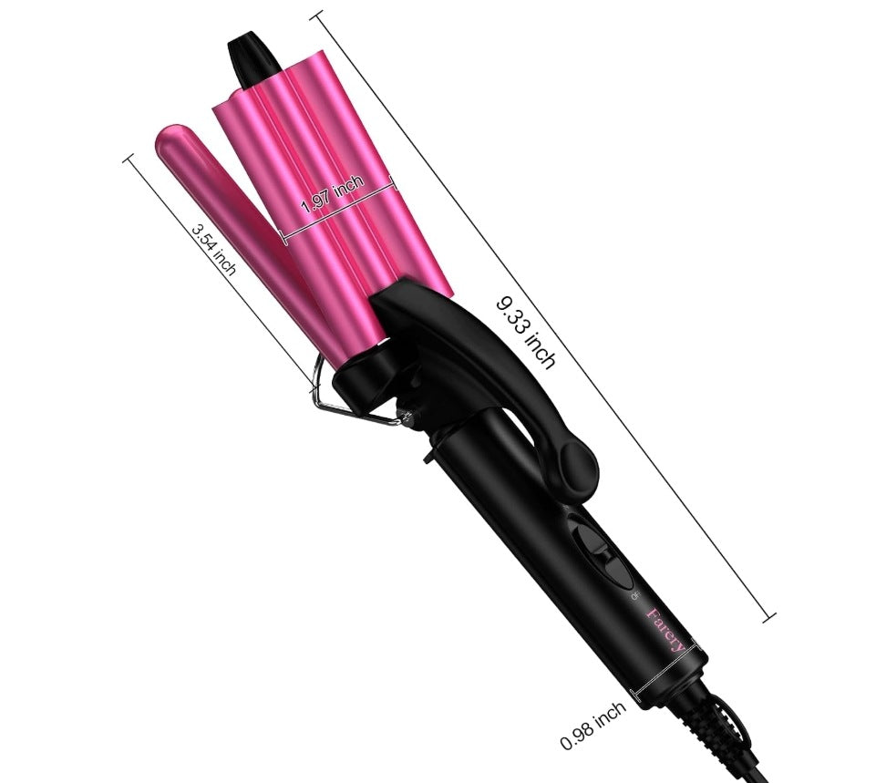 Farery Mini Pro Three Wave Curler for Waves UK 200°C Hair Inverter UK Manufacturer code F3F