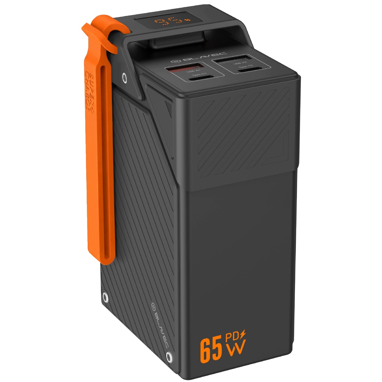 Fast Powerbank 30000 mAh 65W PD 2x USB-C USB-A Travel Power Bank Blavec Packaging status original
