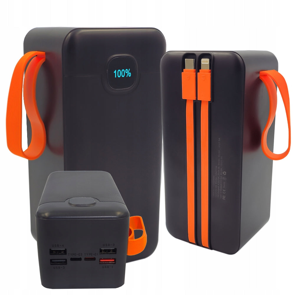 Fast Powerbank with cables FAST CHARGING FUMO PRO 50000mAh 7 x USB