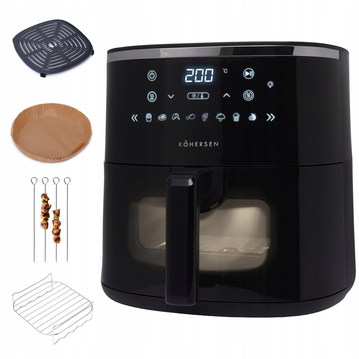 Fat Free Air Fryer Kohersen NX Ceramic PTFE Free
