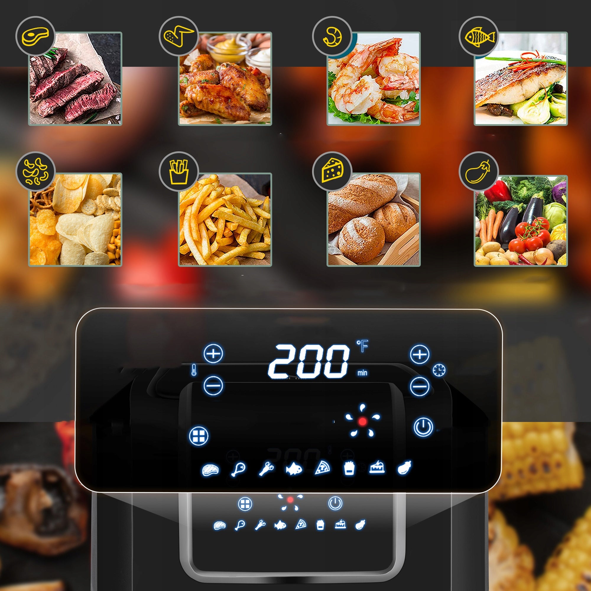 Fat Free Fryer Air Fryer AIR FRYER 6,5l Large XL 1700W Manufacturer code T3323P297913