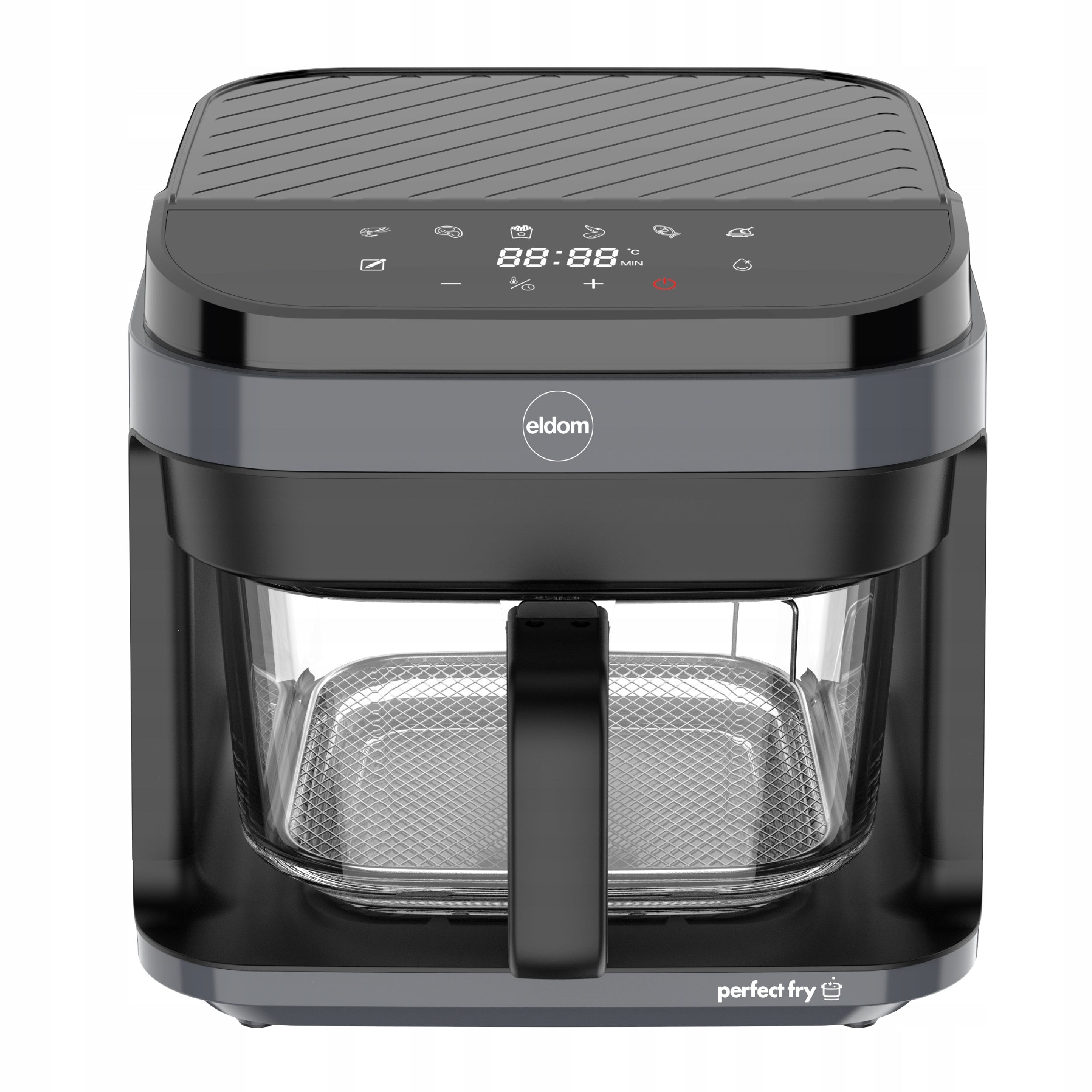 Fat Free Fryer FR500 Eldom Glass Container 5,5L 1200W air fryer Packaging status original