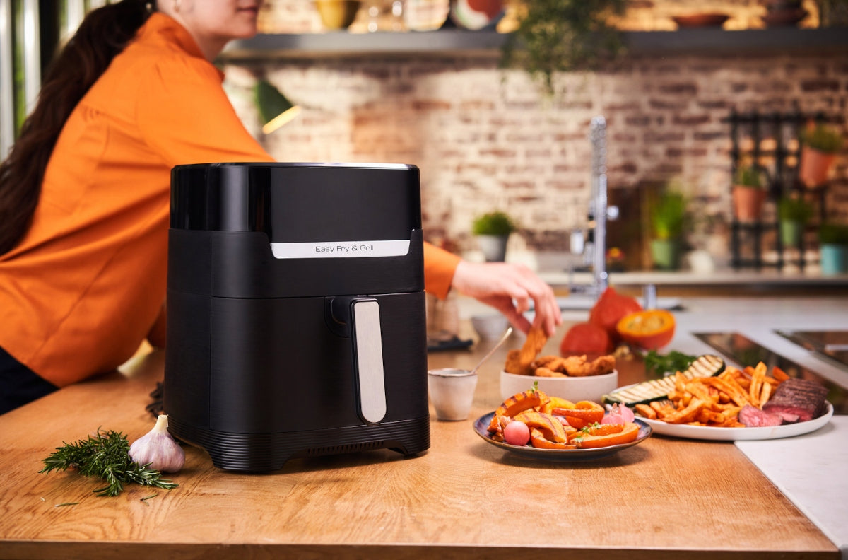 Fat Free Fryer TEFAL EY505 Grill 2in1 Air Fryer Model Easy Fry&Grill