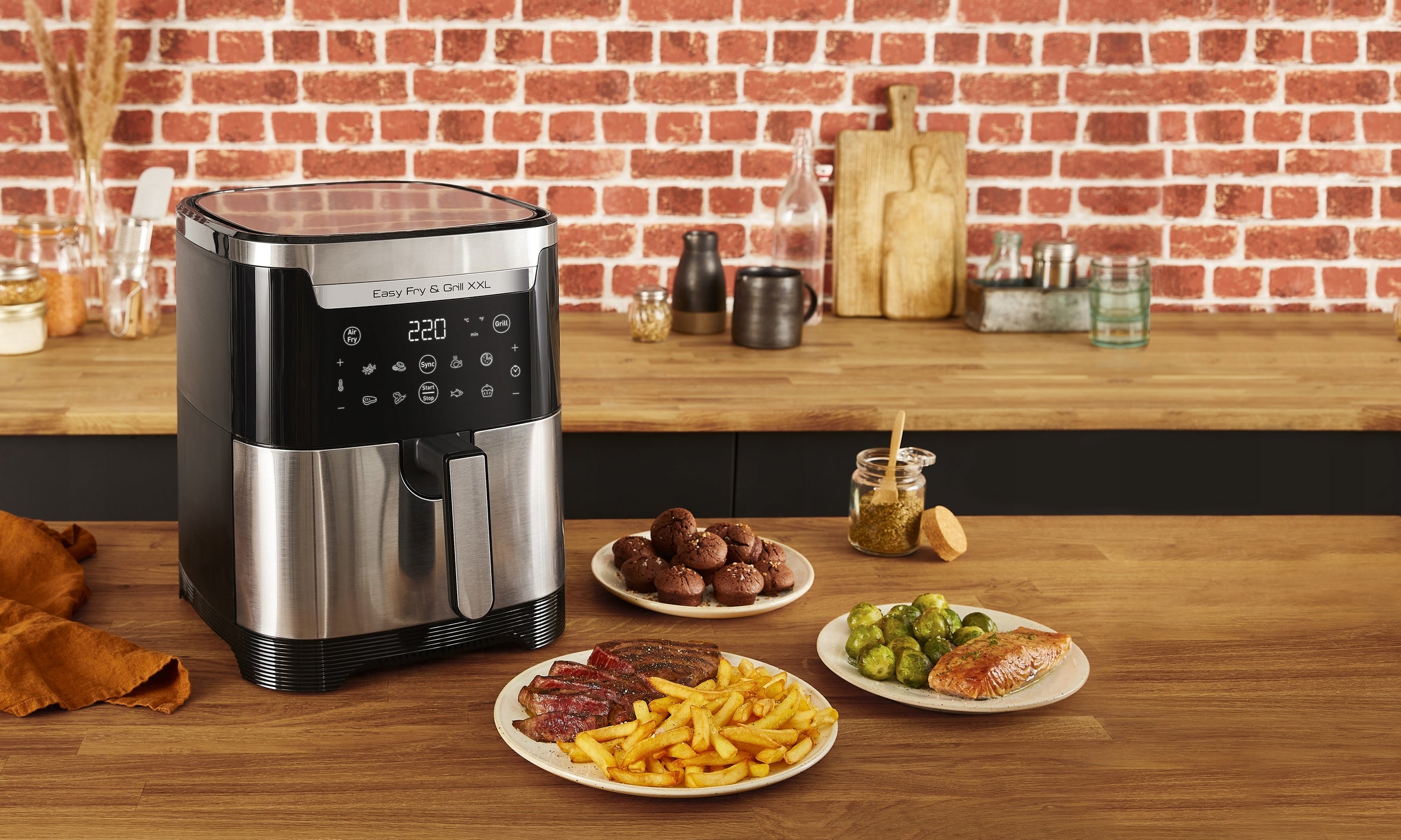Fat Free Fryer TEFAL EY801D Grill 2in1 6,5l Air Fryer Dominant color multicolor